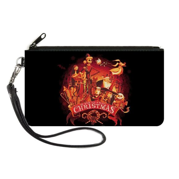 Disney Wallet, Zip Clutch, The Nhtmare Bee Christmas We Wish You A Scary >:) - Picture 1 of 3